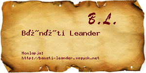 Bánáti Leander névjegykártya